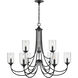 Waddingham 9 Light 35.5 inch Matte Black Chandelier Ceiling Light